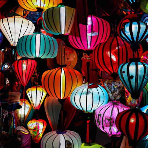 Chợ đêm sầm uất ở Hưng Yên với những chiếc lồng đèn rực rỡ