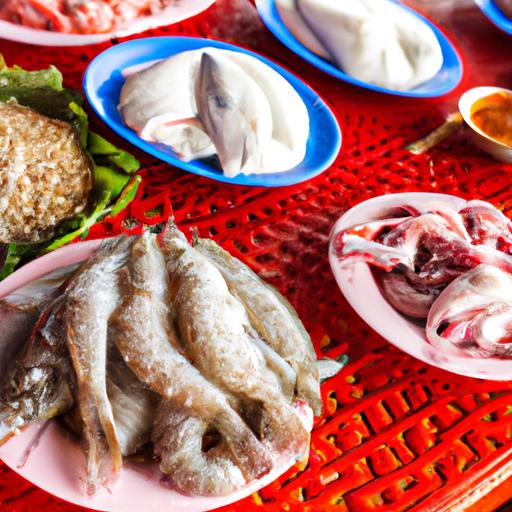 Một đĩa hải sản tươi sống trên chợ nổi Cần Thơ.