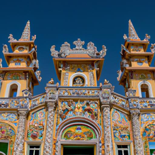 Ngôi chùa hùng vĩ tại Trà Vinh được trang trí với những hoa văn phức tạp và màu sắc rực rỡ.
